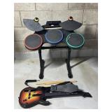 Wii Guitar Hero and Drum Pad