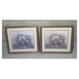 2 Basket of Flowers Wall Art