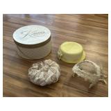 Karo Hat Box and 3 Vintage Woman