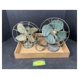 2 antique fans