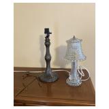 2 Electric Lamps (One Is Missing Top)
