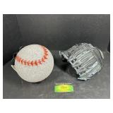 Baseball light and ball glove