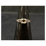 18K White Gold Ring, missing stone