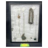Necklace with malachite like stone and more