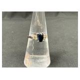 Sterling Silver Genuine Sapphire Ring