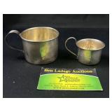 2 Sterling Silver Baby cups