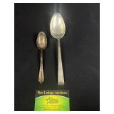 Sterling Silver large & small spoon