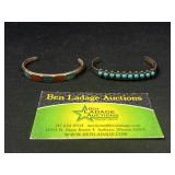 2 Turquoise & Inlay bracelets