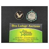 2 Coin pendants