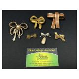 6 Bow Decorative Brooches / Pins