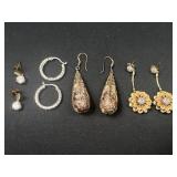 4 sets Sterling Silver earrings