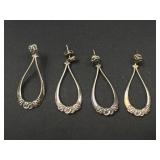 4 Sterling silverdangle earrings