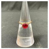 10K Yellow Gold Ruby Style Ring