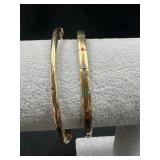 2 10k Gold Bangle Bracelets