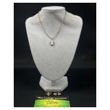 Avon Cameo necklace, earrings, and ring set