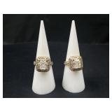 2 Sterling Silver Fashion Rings