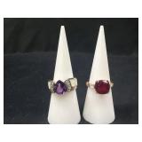 2 Sterling Silver Fashion rings