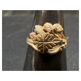 10k Black Hills Style Gold Leaf Ring
