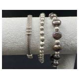 (3) Sterling Silver bracelets