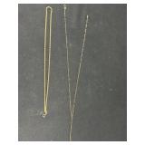 (3) 1/20 12k Gold necklace and G.F. chain