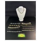 10 Link Bracelets and Necklace