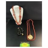 Vintage Beaded & Carved Necklaces
