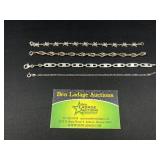 4 Sterling Silver Bangle Bracelets