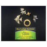 5 Animal Decorative Brooches / Pins