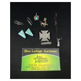 Sterling Silver turquoise Earrings, Charms & more