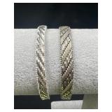 2 Sterling Silver Woven Link Bracelets