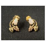 10K opal stud earrings