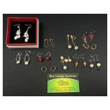 Clip on, dangle, and stud earrings