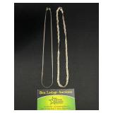 2 Sterling Silver Woven necklaces