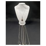 4 Sterling Silver Chain Necklaces