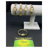 5 Watches -Croton, Gruen, Hampden, and Banier