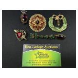 6 Christmas & More Decorative Brooches / Pins
