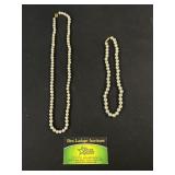 2 Pearl Style Necklaces