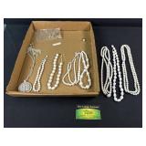 White Beaded Necklaces