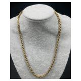 14K Gold Rope Chain Necklace
