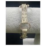 Vintage Sterling Silver Filigree Link bracelet