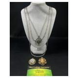 Cameo necklace and two pendants