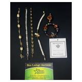 Metal and beaded bracelets