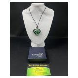 Akuamarina Murano Glass Heart Pendant Necklace