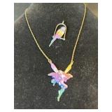 Fairy necklace & parrot pendant