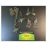 Peacock Pendant Necklace & Earring Set