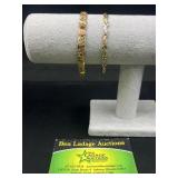 (2) 10k bracelets including Black Hills Gold link