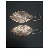 18k & Sterling Silver Shell Style Earrings