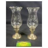 Sterling Silver base Candle Holders - Weighted