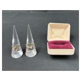 14K Yellow Gold Diamond Wedding Set Rings