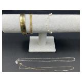 14k and Sterling bracelets and necklaces
